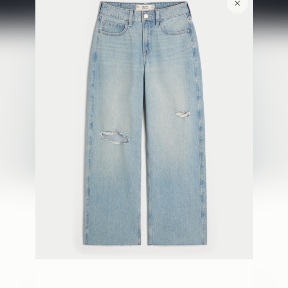 Women's Light Blue Distressed Jeans